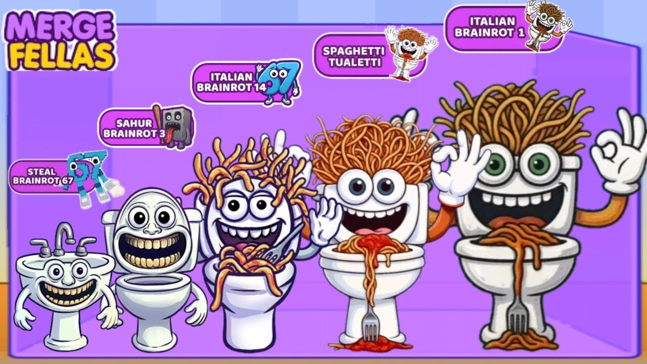 Merge Anomaly Merge Fellas Boss + Boss⁉️ All Brainrot Spaghetti, Brainrot 14, Sahur 3, New Update