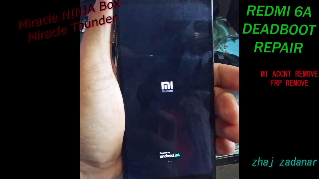 Xiaomi Redmi 6a DEADBOOT repair via Miracle Ninja eMMC Box/Miracle Thunder