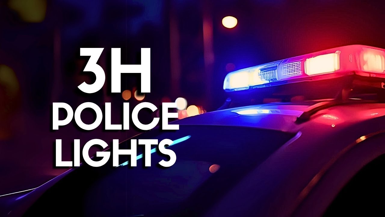 3 Hours of Police Lights &ndash; Flashing Red & Blue Ambient Visual (No Sound)