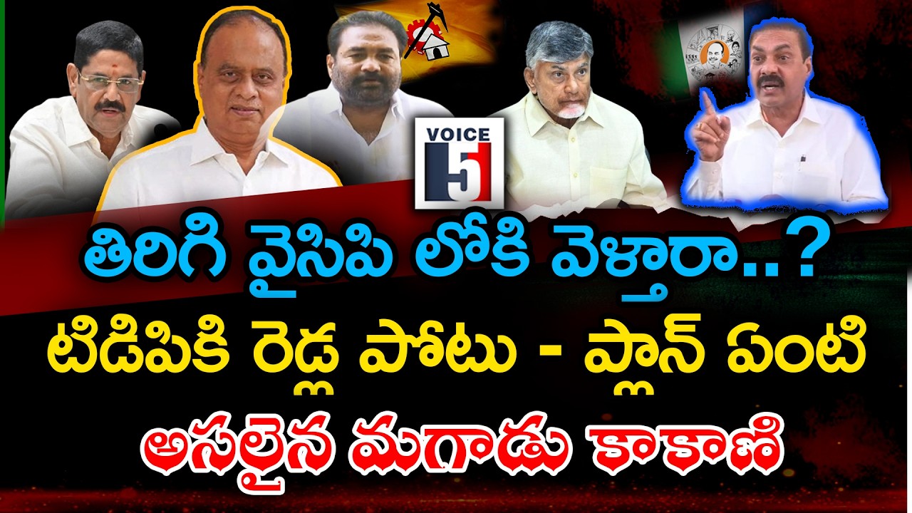 తిరిగి వైసిపి లోకి వెళ్తారా..?టిడిపికి రెడ్ల పోటు - ప్లాన్ ఏంటి..?అసలైన మగాడు కాకాణి| Voice5