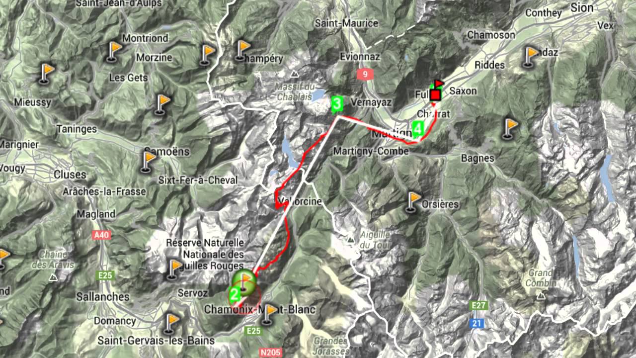 Biwakflug von Chamonix über Fiesch nach Landeck