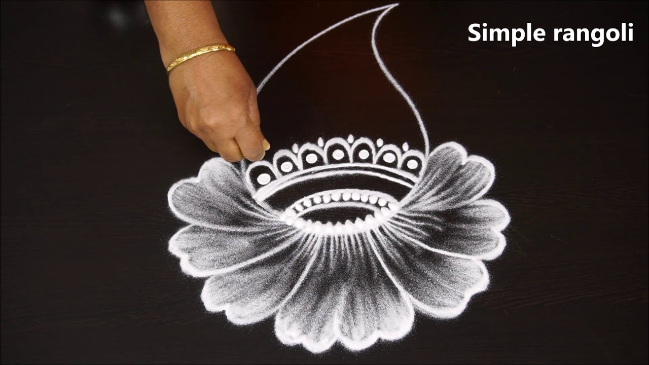 Latest Simple mango rangoli & kolam designs// Beutiful rangoli muggulu by Jayanthi