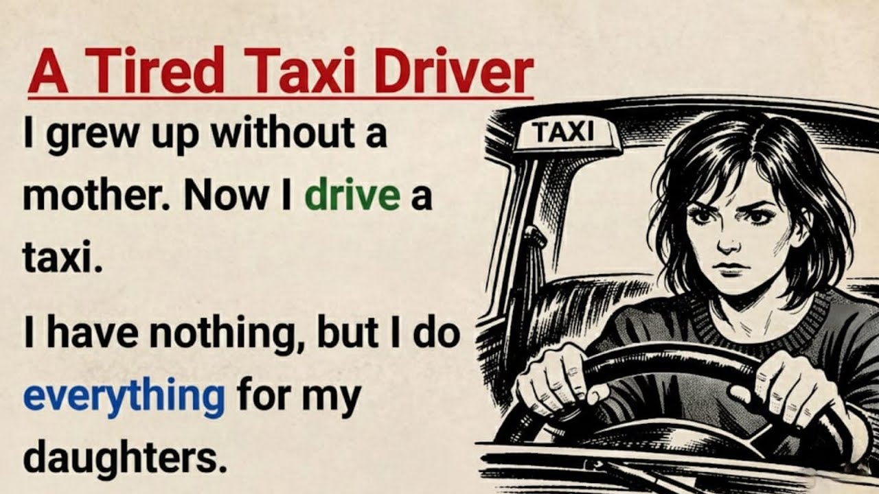 Learn English with Stories ⭐ A Tired Taxi Driver | A2 English Listening & Speaking Practice
