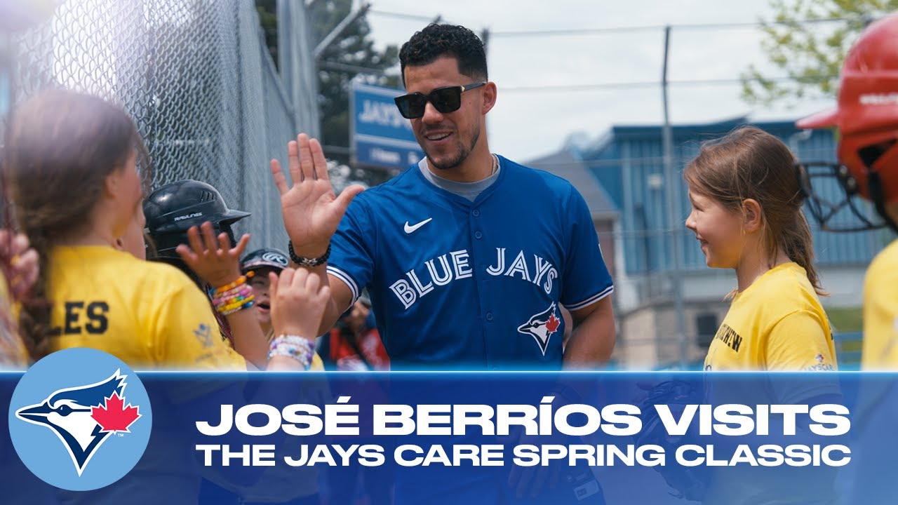 José Berríos makes a special visit to the Jays Care Spring Classic!