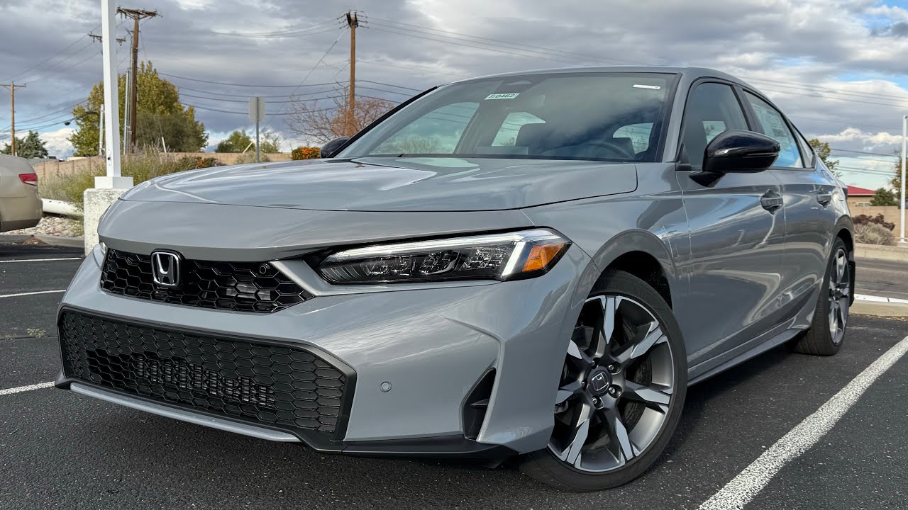 2025 Honda Civic Hatchback Hybrid Sport Touring - Urban Grey Pearl - Walkaround