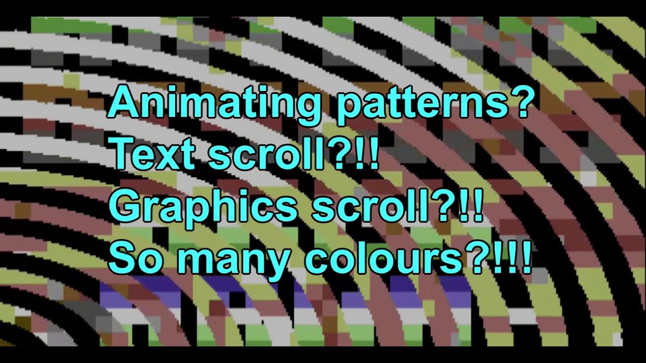 C64 Demos peek - Swirling patterns and text
