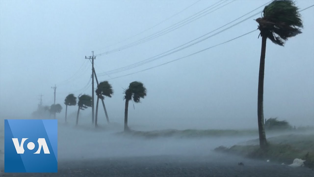 Typhoon Haishen Batters Amami Islands in Southern Japan