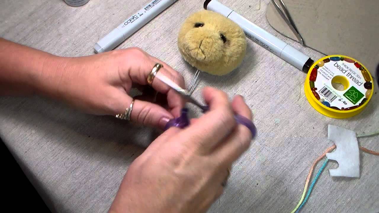 How to add  Eye whites to your hand made Teddy part 4