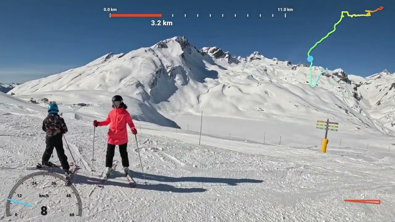 La Thuile Day 3 Piste 26 blue to Piste 7 red