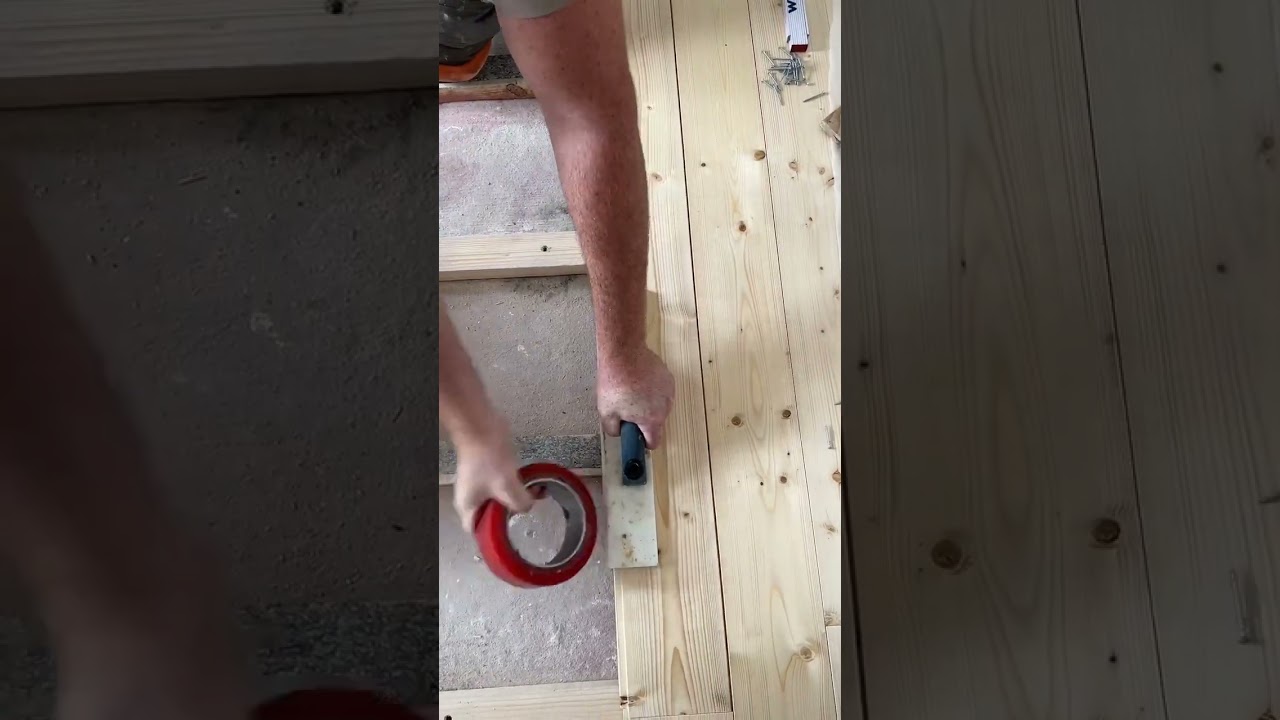 Dielenboden auf Balken verschrauben / Holzboden&nbsp; auf Unterbodenkonstruktion verlegen