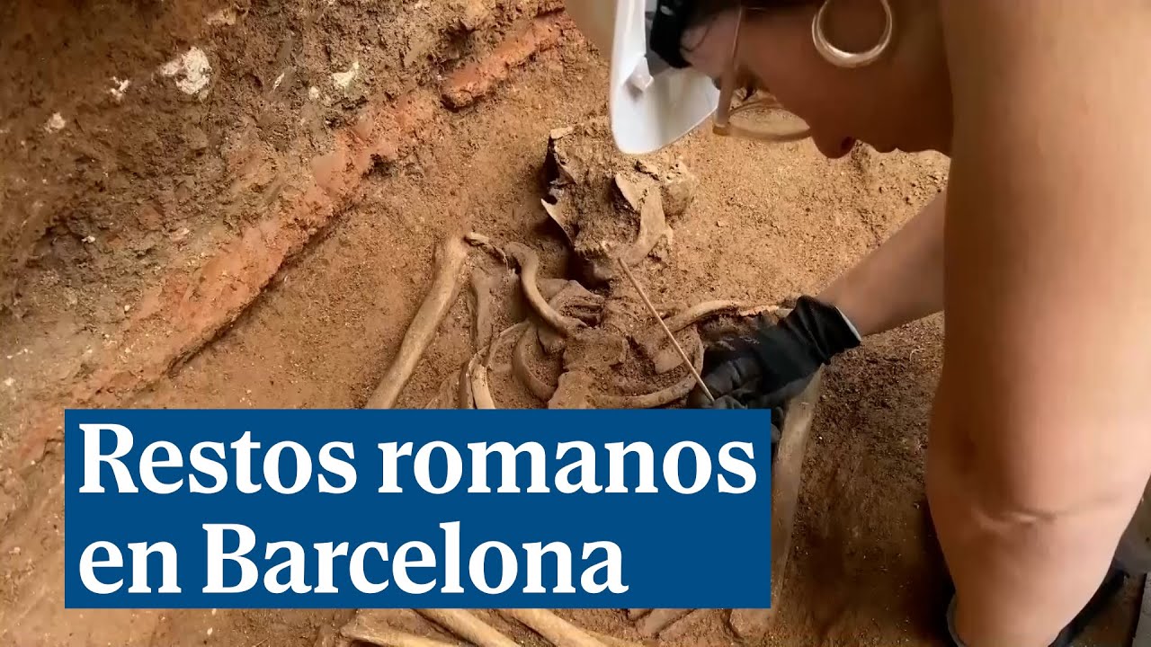 Halladas en Barcelona siete tumbas con restos humanos, cuatro de ellas de la &eacute;poca romana