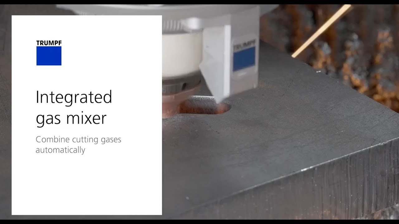 TRUMPF laser cutting: Integrated gas mixer &ndash; Combine cutting gases automatically