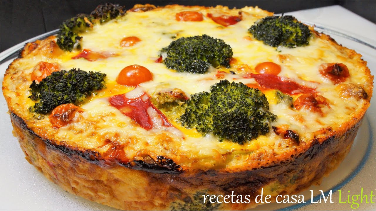 PASTEL SALADO LIGHT DE BRÓCOLI RECETA FÁCIL Y RÁPIDA recetas de casa lm  light