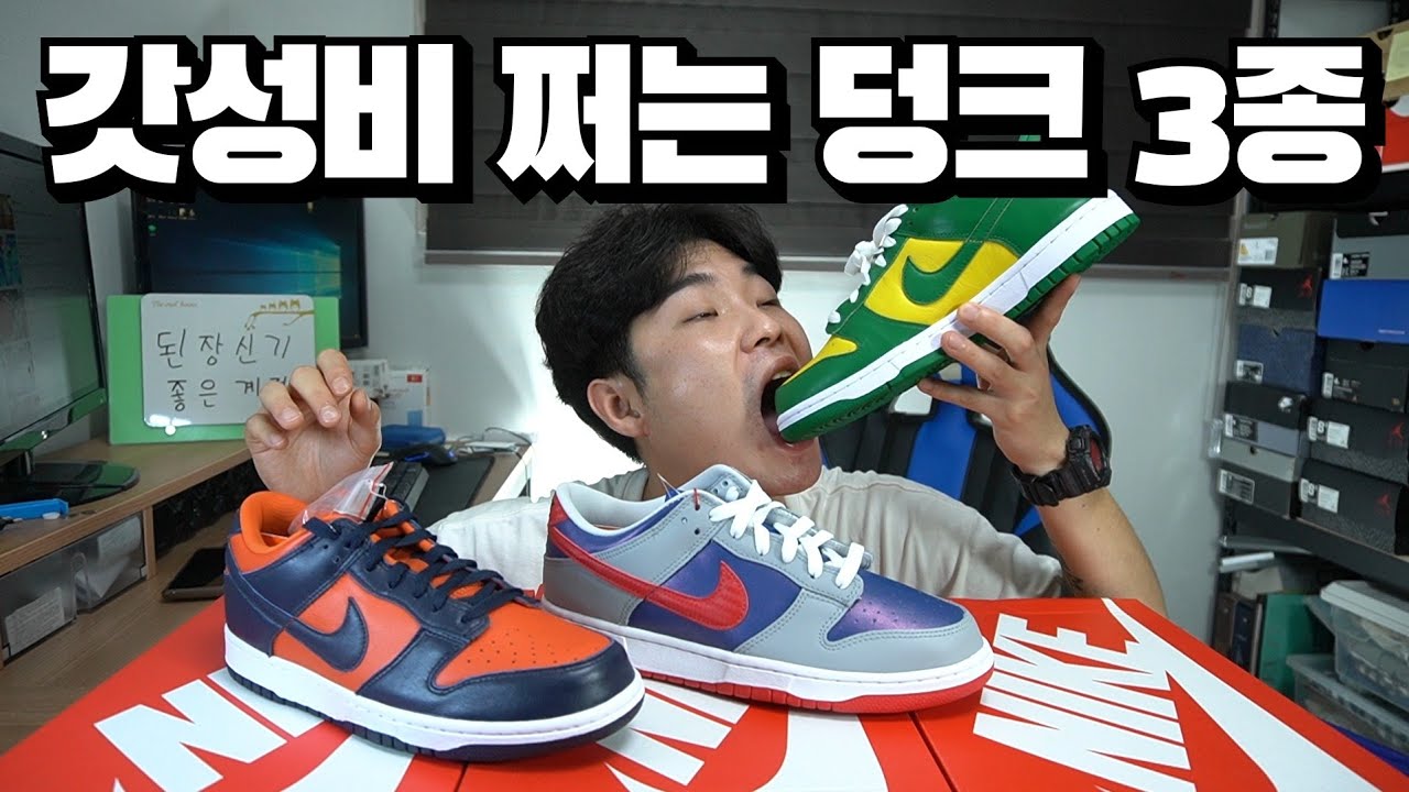 『2배, 3배가 올랐는데...쩌리취급!?』 바야흐로 대덩크시대!! 좋은말로 가성비 쩌는 쩌리 덩크 로우 3종 리뷰 (덩크로우 삼바,브라질, 챔프 착샷 & 사이즈 조언 & 실착코디)