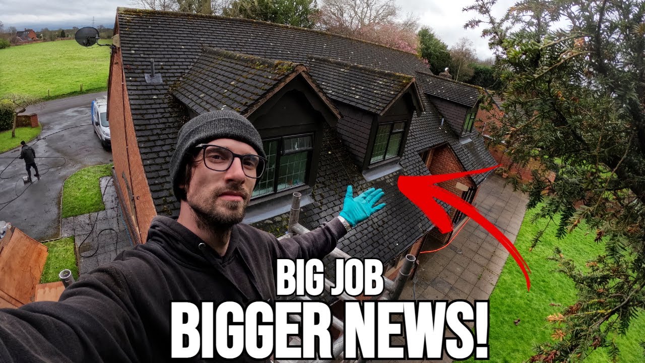 A New Member To The Team?  - Steam Cleaning A Shady Roof Infested With Growth!