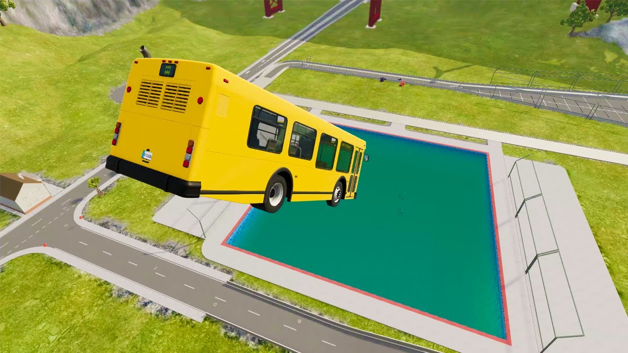 Car vs Diving Pool #7 | BeamNG Drive