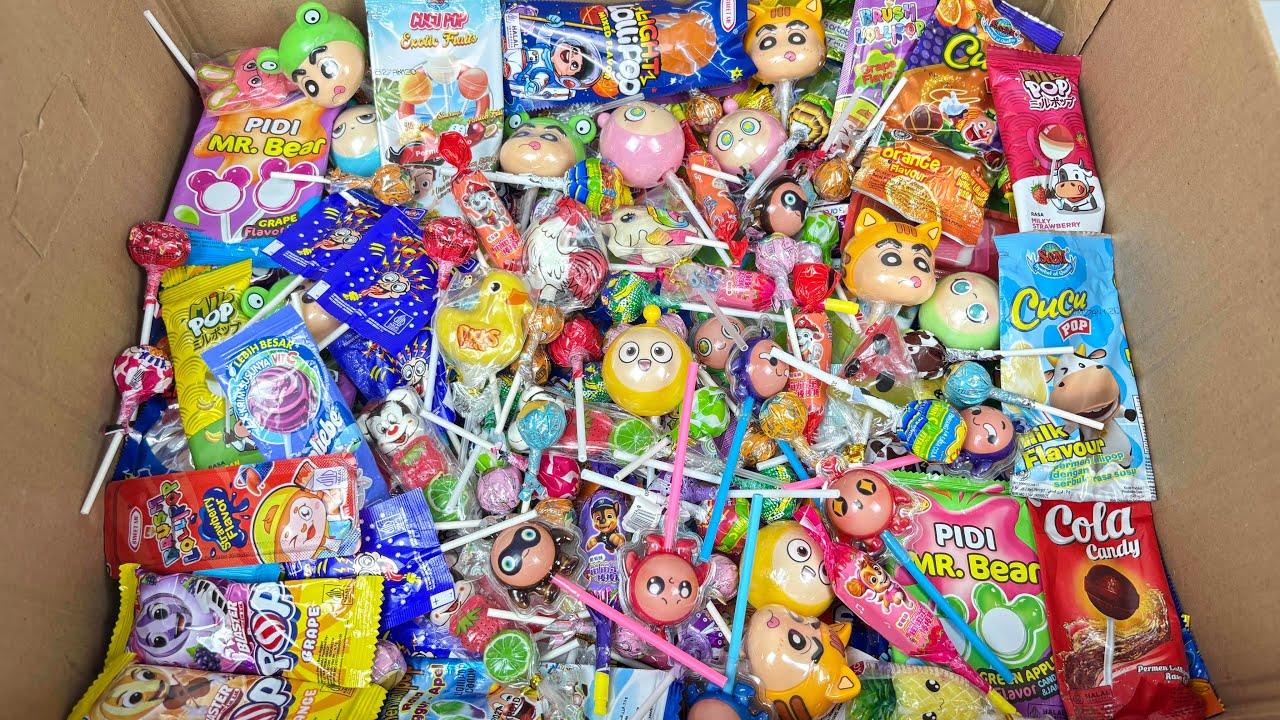 Unpacking So Many Defferent Shape Of Lollipop And Put Into The Box | ASMR