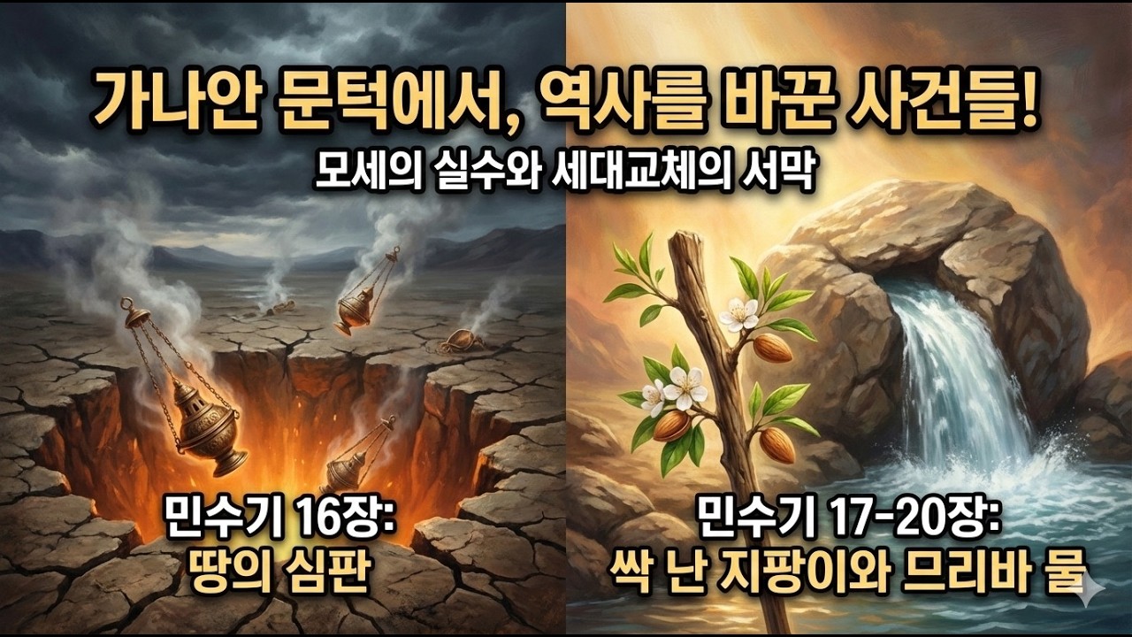 [민수기 16장~20장] 바위를 두 번 쳤을 뿐인데 가나안 금지? 모세의 결정적 실수와 므리바 사건의 전말