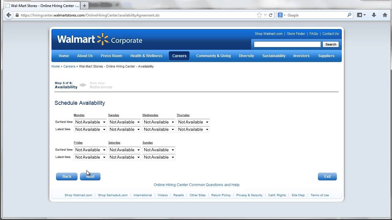 Walmart Application Online Video
