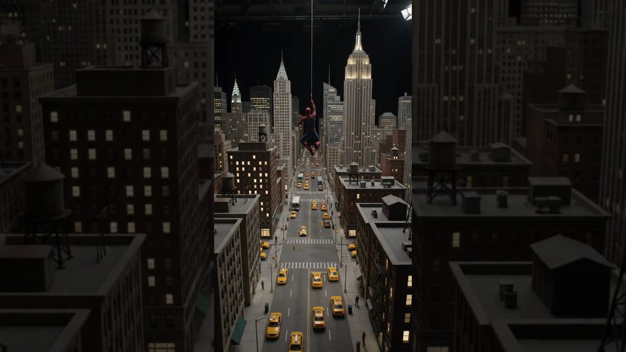 SPIDER-MAN vs BLACKOUT! ⚡🕷️ | INSANE Miniature Manhattan Disaster | Hollywood...#shorts #spiderman