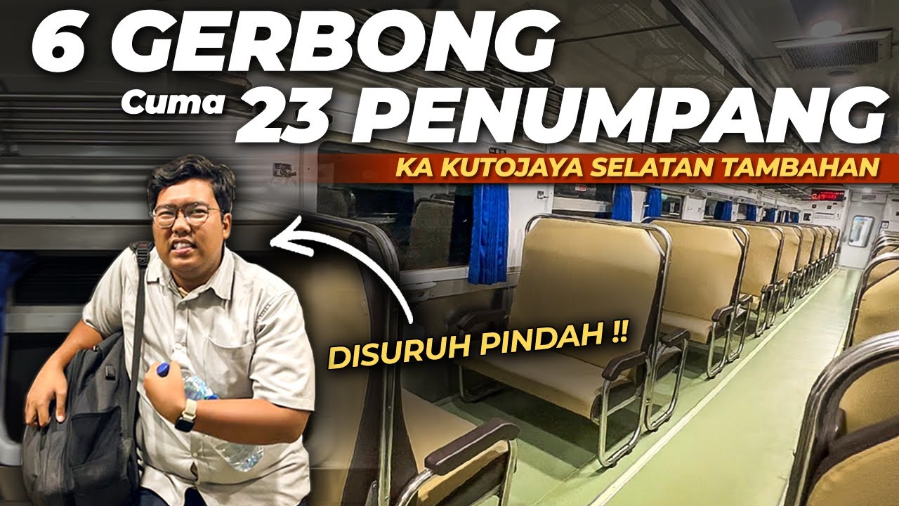 KERETANYA SEPI BANGET ‼️ DIKIT YANG NAIK SAMPAI DISURUH PINDAH !! Trip KA Kutojaya Selatan Tambahan