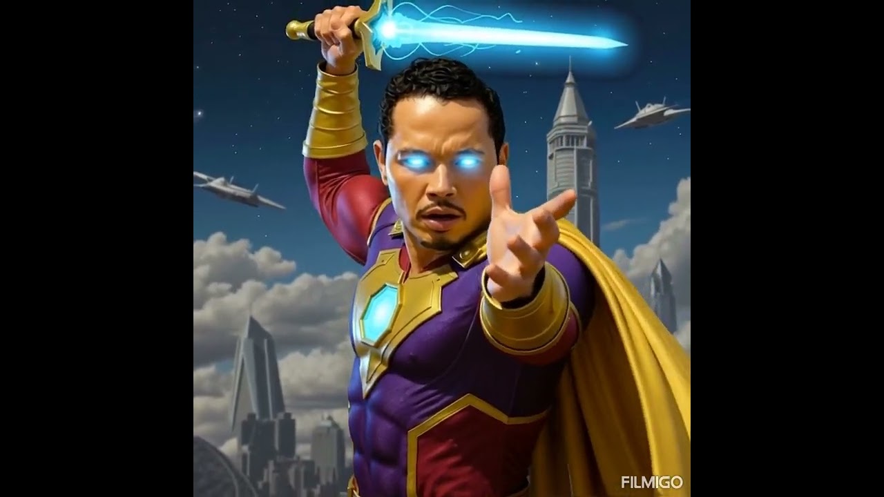 THIS IS TERRENCE HOWARD AS A SUPERHERO OUTERSPACE ROYAL KING WITH UNLIMITED POWERS CHECK IT OUT. 