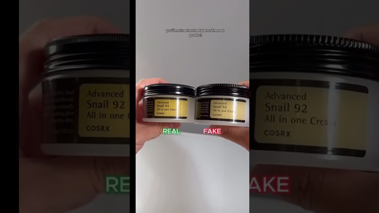 Cosrx snail 92 all in one cream Fake| original cosrx snail cream difference #cosrx #skincare #shorts