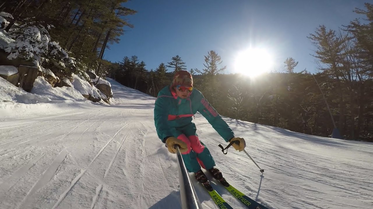 Skiing at Attitash Mountain Resort in Bartlett NH. 12/21/22