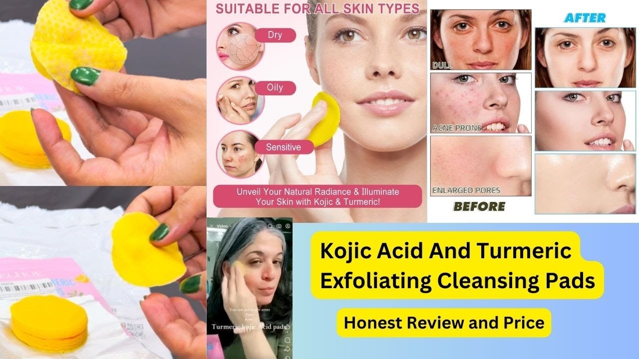 Turmeric and Kojic Acid Exfoliating Cleansing Pads/ Price, Reviews and Results everything