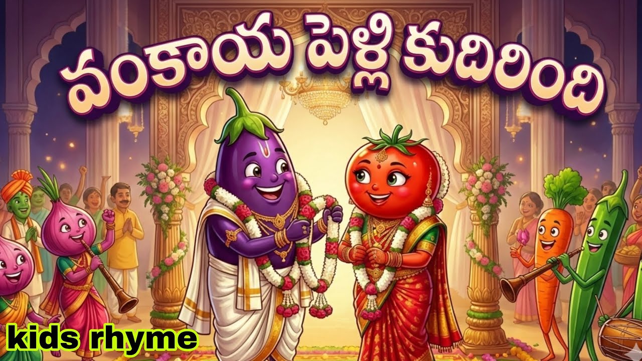 ​వంకాయ పెళ్లి సందడి | Vankaya Pelli Sandadi Rhyme | Telugu Nursery Rhymes | Learn More Easy | rhymes