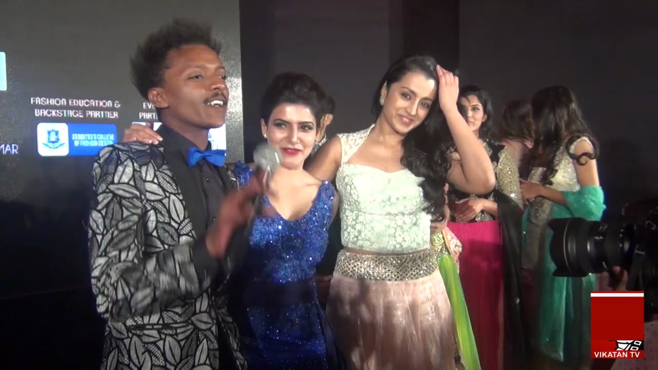 Actress Trisha and Samantha walk the ramp for Sidney Sladen