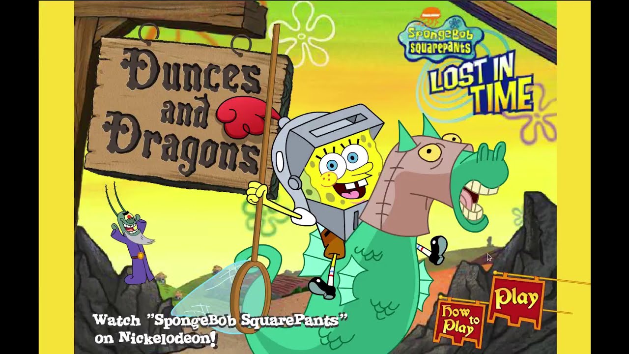 Spongebob Squarepants Dunces and Dragons flash game (using Spongebob)