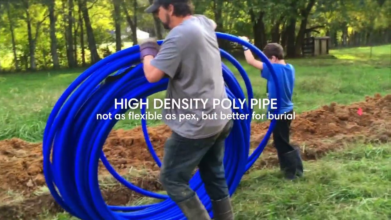 Water Supply Line P2 | Installing Pipe & Conduit | DIY Barn House Design Build