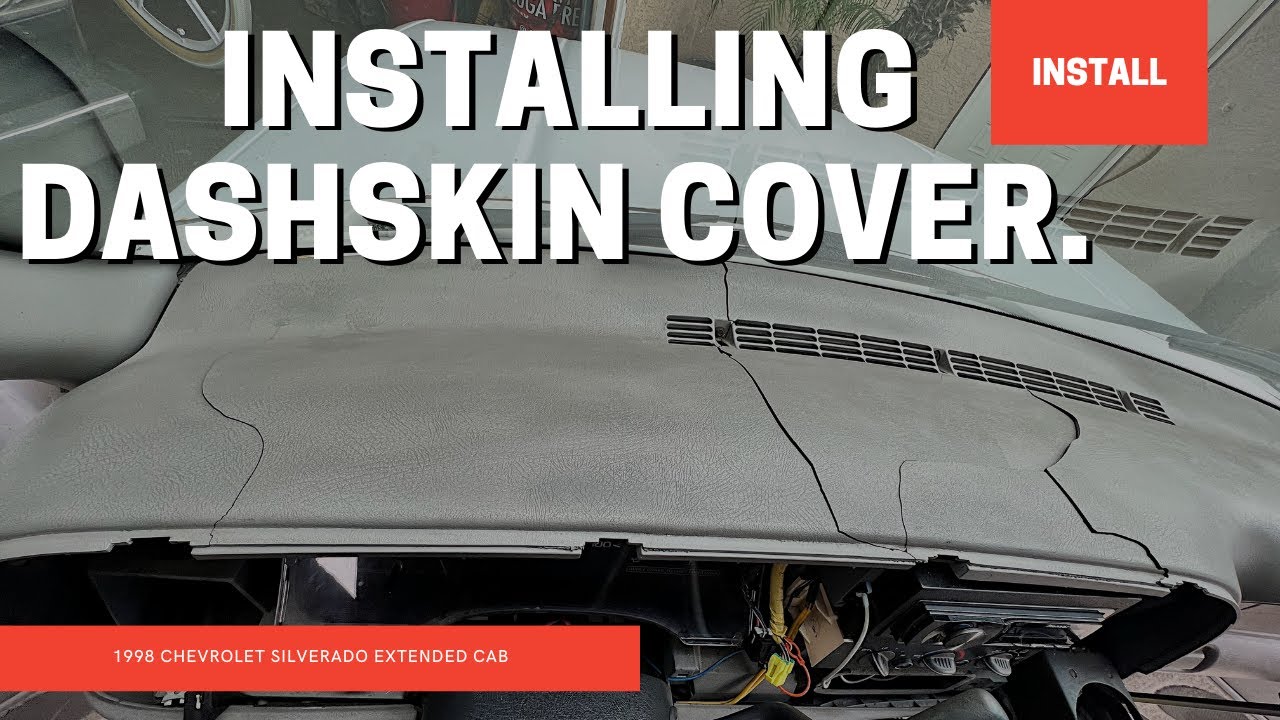 Установка: накладка на приборную панель DashSkin Chevrolet/GMC 1997-2000 C/K1500 Pickup. #OBS 4K