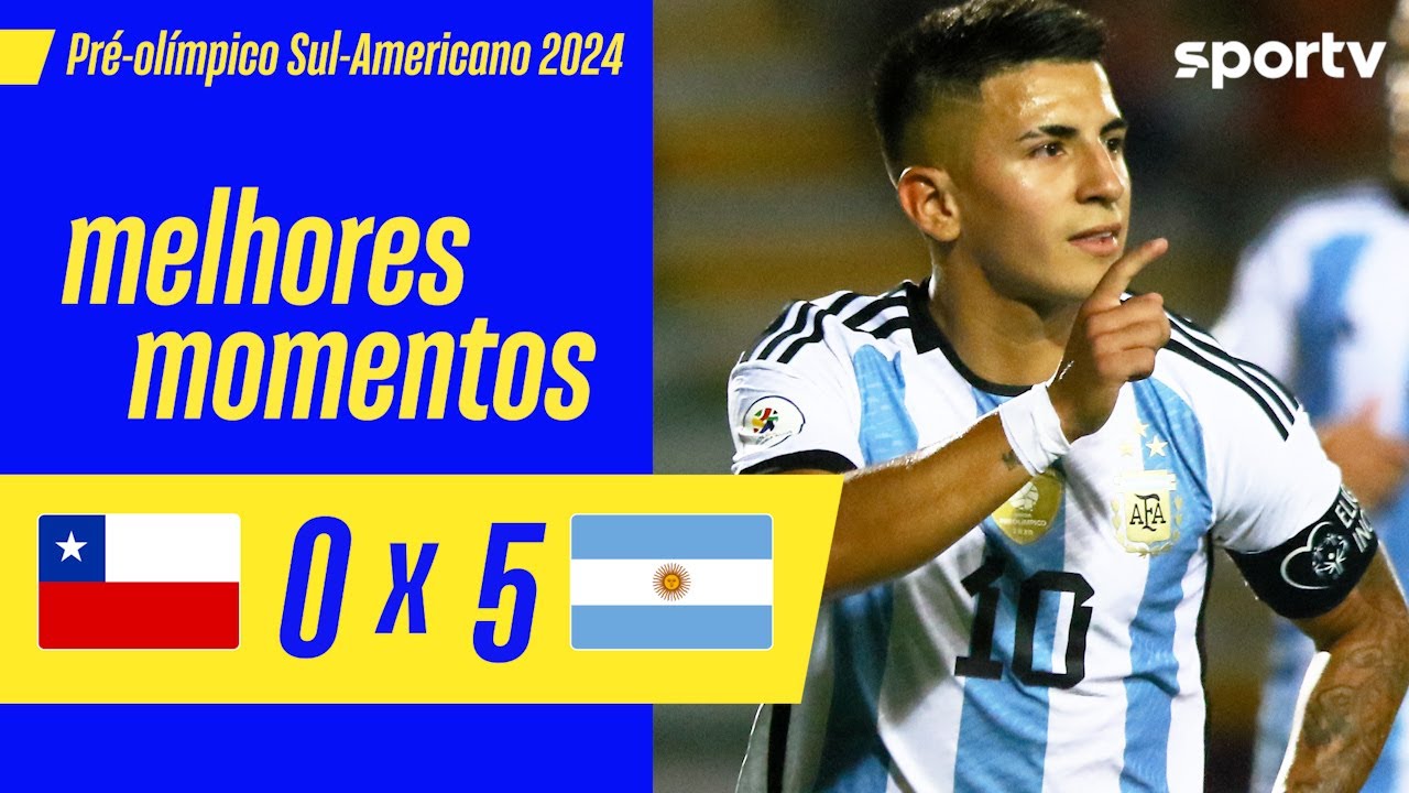 CHILE 0 X 5 ARGENTINA | MELHORES MOMENTOS  | PRÉ-OLÍMPICO SUL-AMERICANO MASCULINO 2024 | sportv