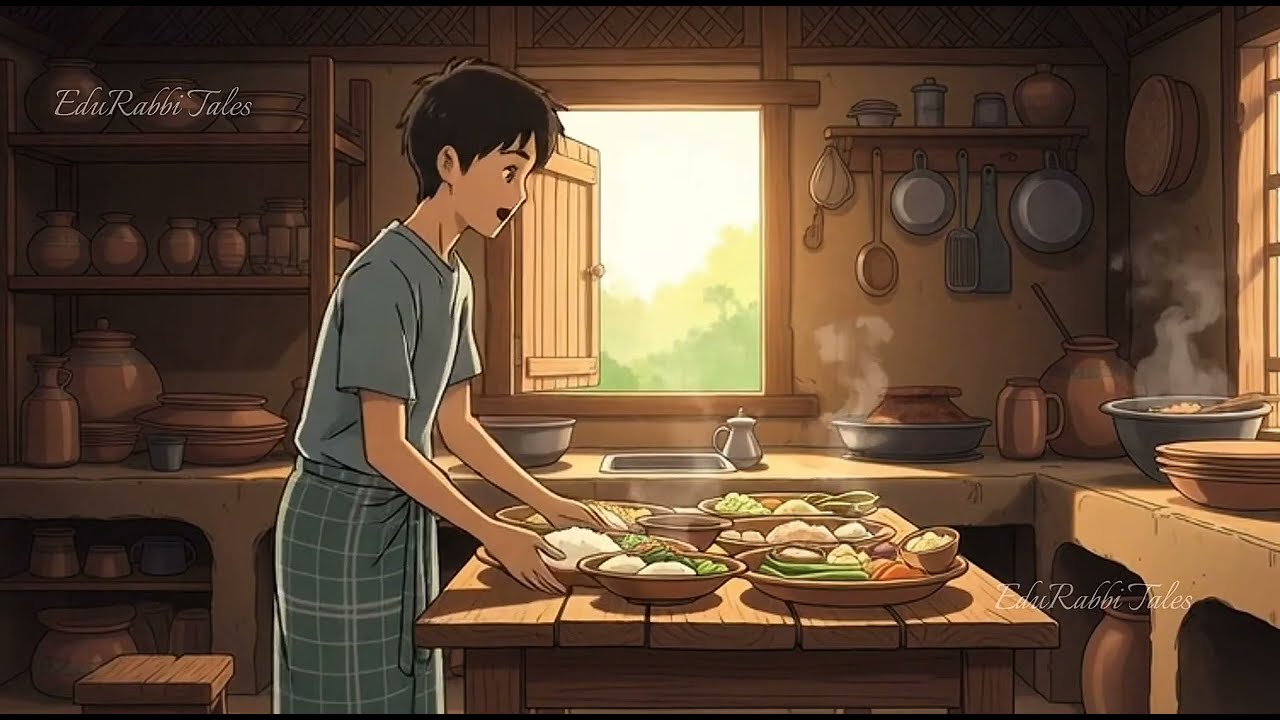 A Simple Village Life 🌅 | Peaceful Rural Bangladesh | Silent Cinematic Ghibli Animation।🍃 #animation