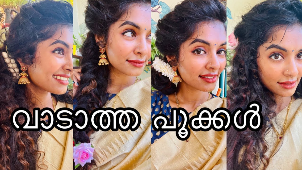 2 MIN HAIRSTYLES with Amazon fake Flowers |VISHU SERIES #7| Flower hairstyles 💖Asvi Malayalam