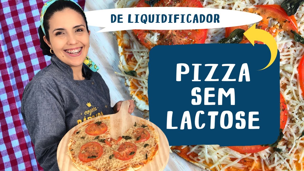 Pizza de liquidificador sem lactose e sem glúten 🍕