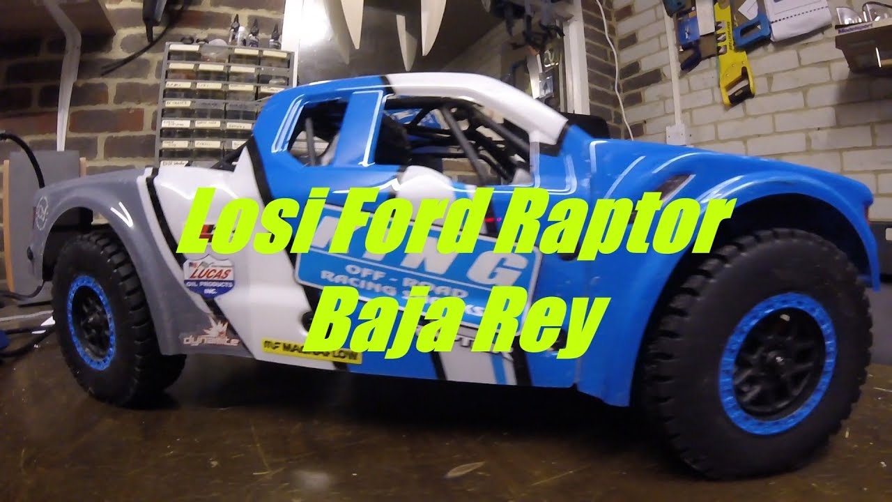 Losi Baja Rey Ford Raptor Unbox and first run