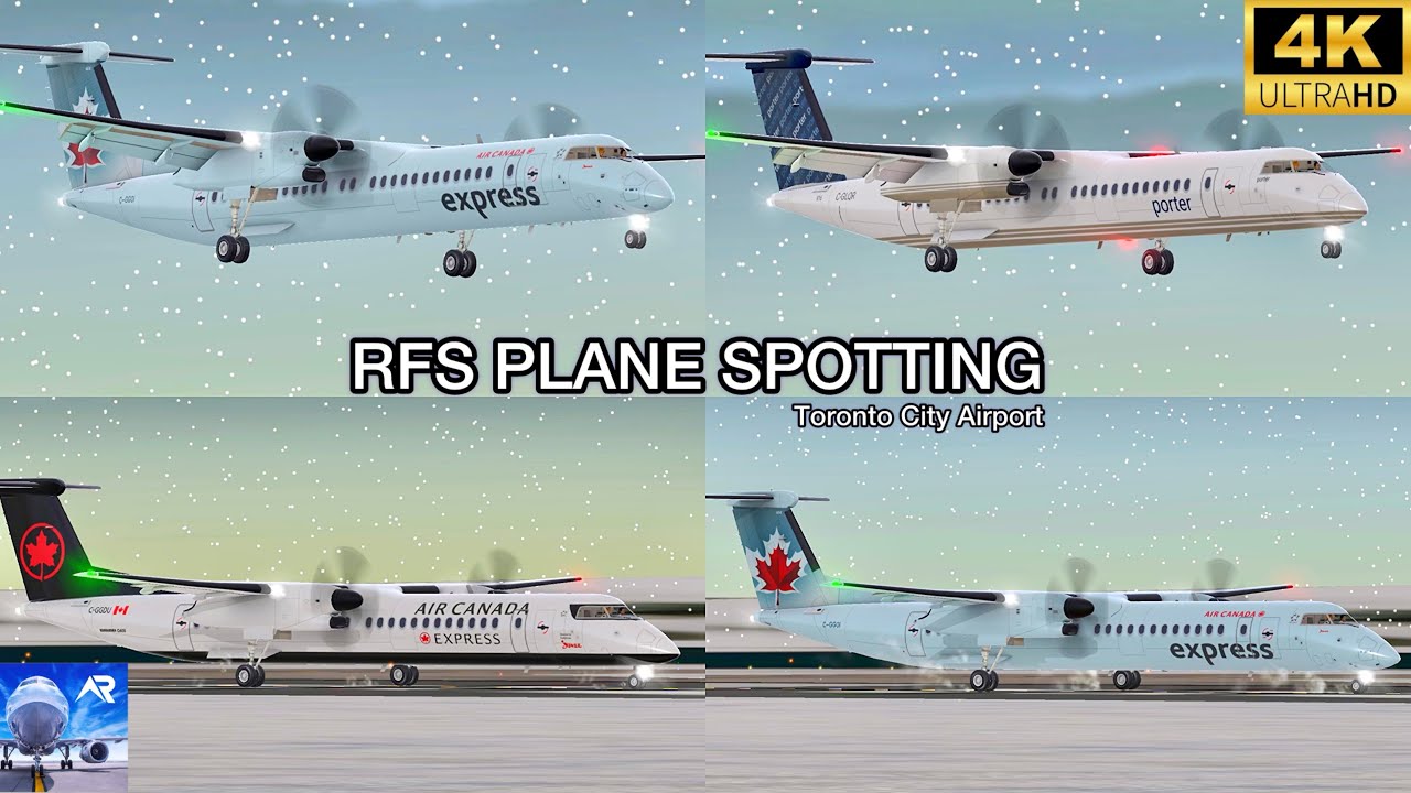 Billy Bishop Toronto City Airport | RFS Plane Spotting | Ultra Realism | 4K | #rfsnewupdate