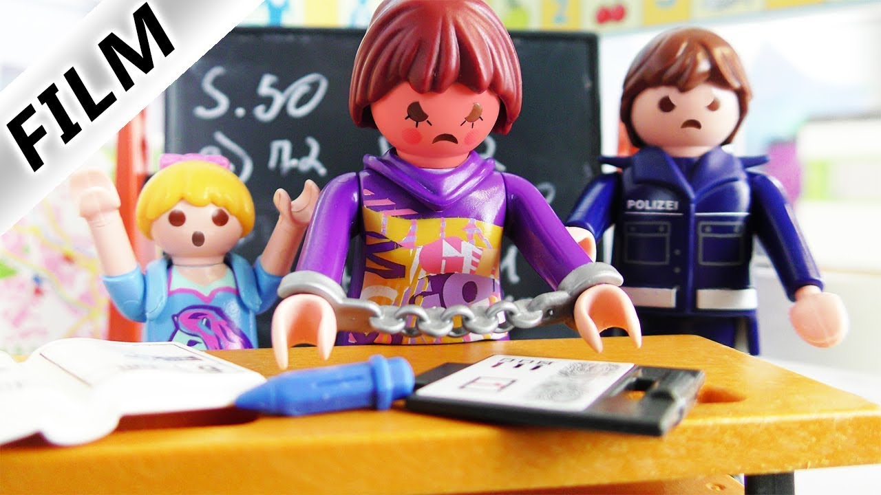 Playmobil Film Deutsch - LEHRERIN WIRD VERHAFTET! ZU FIES ZU SCHÜLERN? Schulfilm Familie Vogel