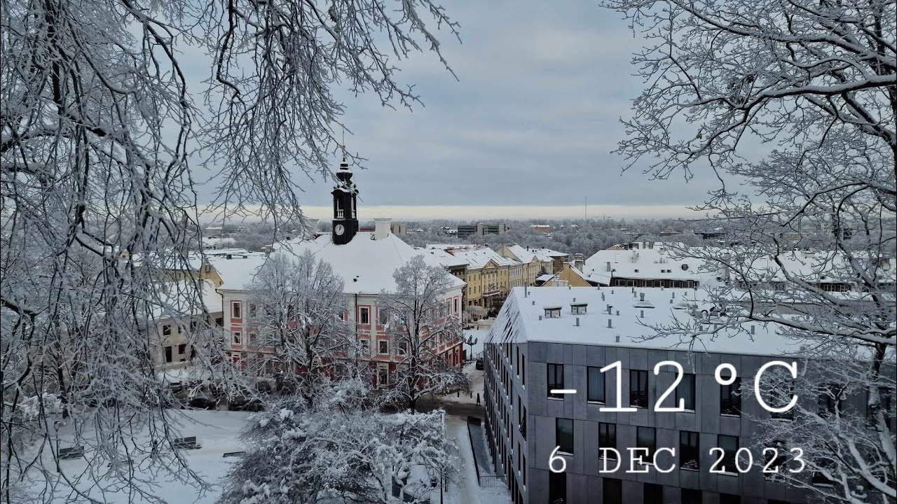 Walking in Tartu, Estonia- winter walk at Toomemägi (Toome hill)