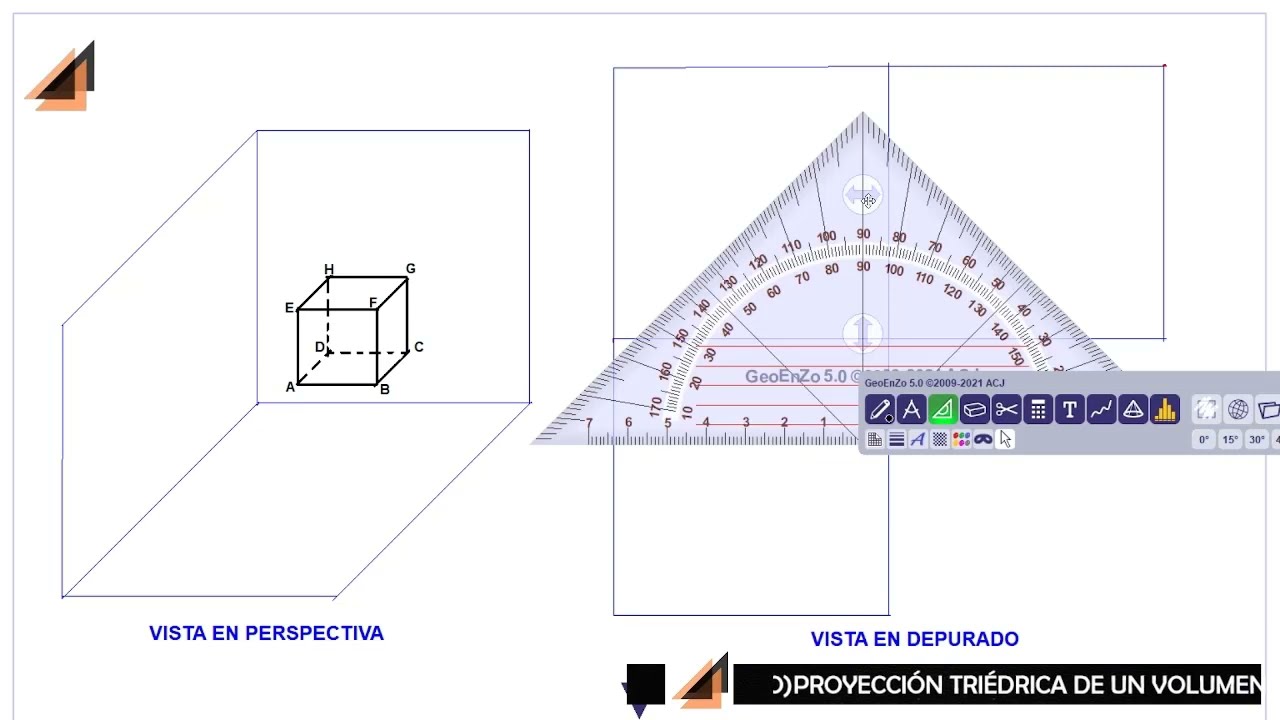 Proyección Triédrica de un Paralelepípedo