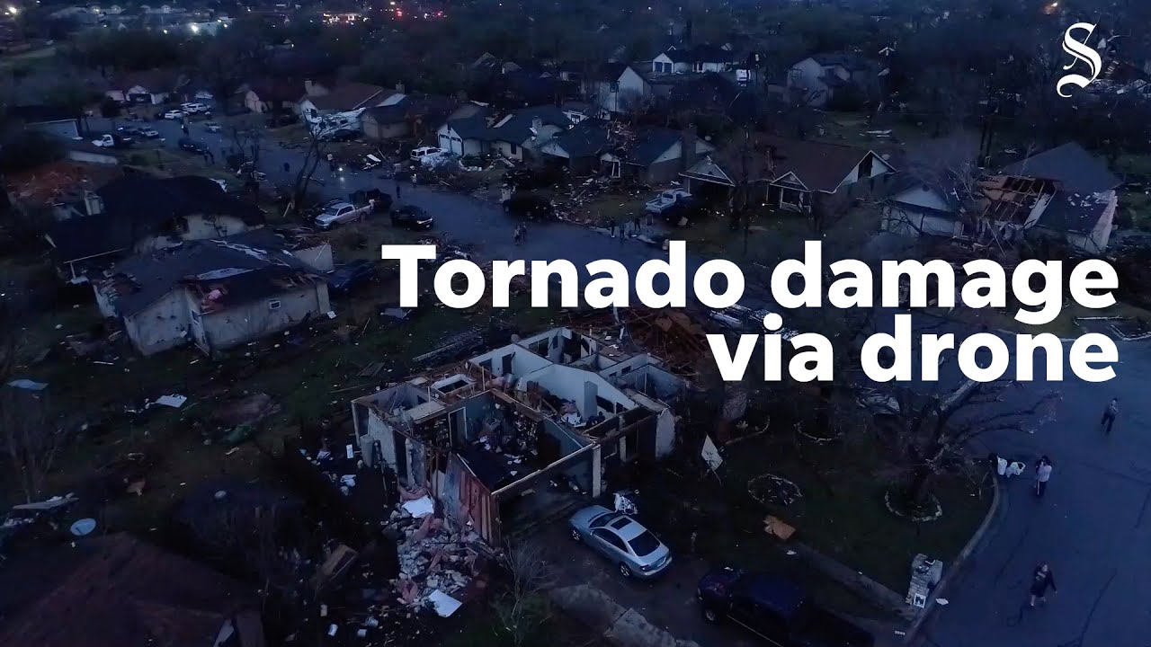 Round Rock tornado damage seen in drone footage