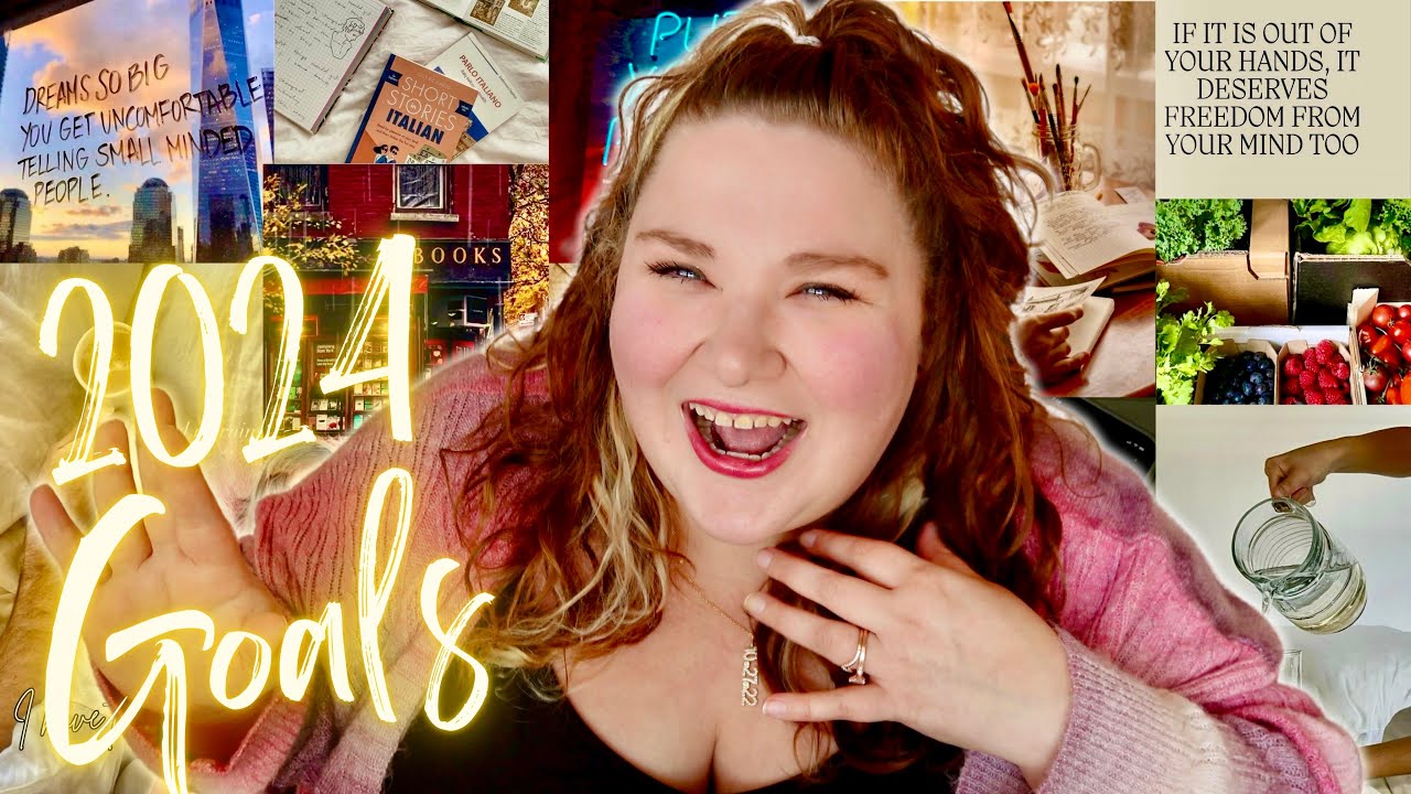 MY FIRST TIME MAKING A VISION BOARD | 2024 GOALS