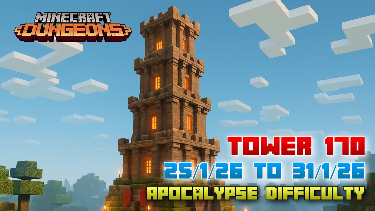 The Tower 170 [Apocalypse] Full Climb, Guide & Strategy, Minecraft Dungeons Fauna Faire