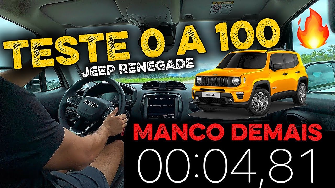 JEEP RENEGADE ANDA MUITO OU É MANCO? ( TESTE REAL )  #jeep #renegade #0a100 #carros 