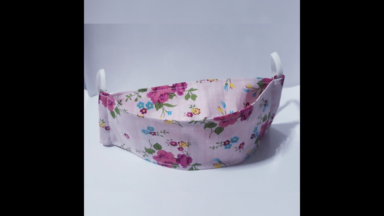 Como fazer mascara  de tecido  3d fácil