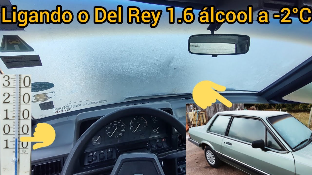 Ligando Motor CHT &aacute;lcool no inverno com geada!  (Ford Del Rey CHT 1.6 &aacute;lcool a -2 graus)
