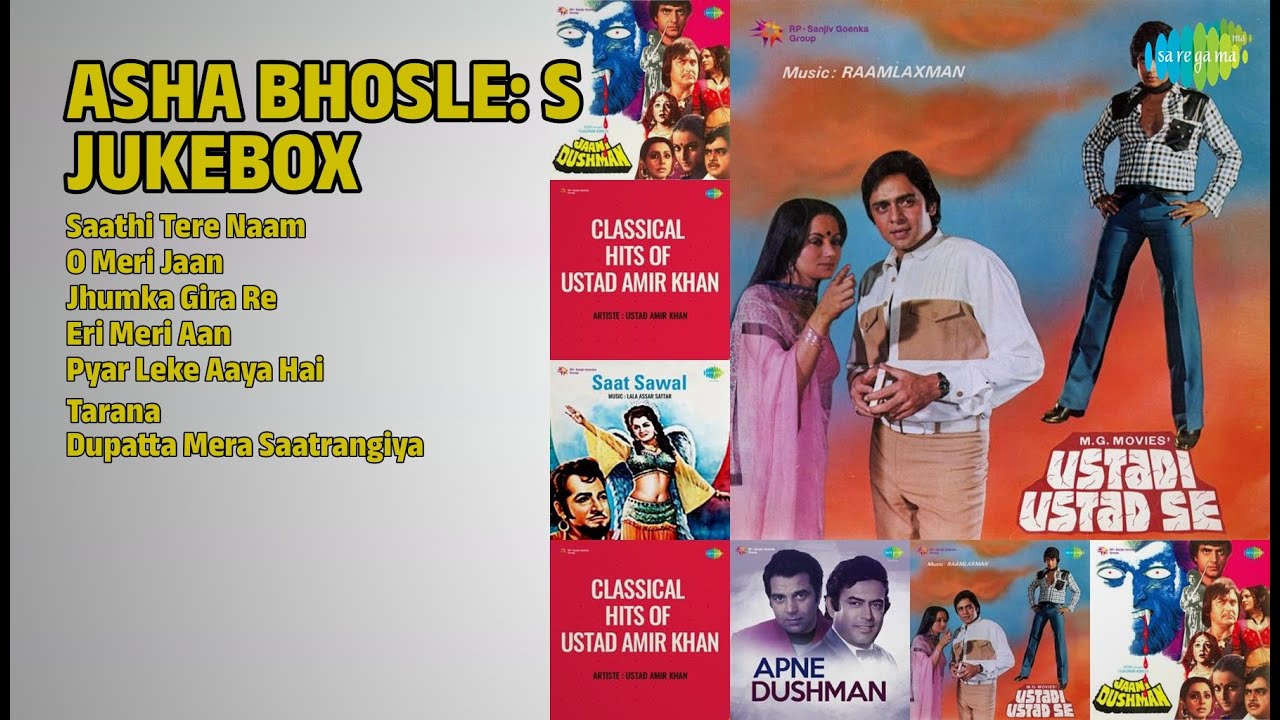 आशा भोसले हिट्स | Asha Bhosle Songs | Saathi Tere Naam | O Meri Jaan | Jhumka Gira Re